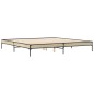 vidaXL Estructura cama madera ingeniería metal roble Sonoma 180x200 cm vidaXL Estructura cama madera ingeniería metal roble Sonoma 180x200 cm