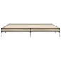 vidaXL Estructura cama madera ingeniería metal roble Sonoma 180x200 cm vidaXL Estructura cama madera ingeniería metal roble Sonoma 180x200 cm