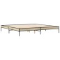 vidaXL Estructura cama madera ingeniería metal roble Sonoma 180x200 cm vidaXL Estructura cama madera ingeniería metal roble Sonoma 180x200 cm