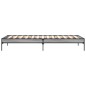vidaXL Estructura cama madera ingeniería metal gris Sonoma 90x190 cm vidaXL Estructura cama madera ingeniería metal gris Sonoma 90x190 cm