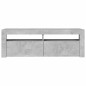 vidaXL Mueble de TV con luces LED gris hormigón 120x35x40 cm