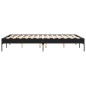 vidaXL Estructura de cama madera de ingeniería y metal negro 120x200cm vidaXL Estructura de cama madera de ingeniería y metal negro 120x200cm