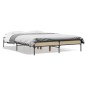 vidaXL Estructura cama madera ingeniería metal roble Sonoma 140x190 cm vidaXL Estructura cama madera ingeniería metal roble Sonoma 140x190 cm