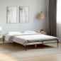 vidaXL Estructura cama madera ingeniería metal roble Sonoma 140x190 cm vidaXL Estructura cama madera ingeniería metal roble Sonoma 140x190 cm