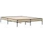 vidaXL Estructura cama madera ingeniería metal roble Sonoma 140x190 cm vidaXL Estructura cama madera ingeniería metal roble Sonoma 140x190 cm