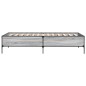 vidaXL Estructura cama madera ingeniería metal gris Sonoma 90x200 cm vidaXL Estructura cama madera ingeniería metal gris Sonoma 90x200 cm