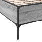 vidaXL Estructura cama madera ingeniería metal gris Sonoma 90x200 cm vidaXL Estructura cama madera ingeniería metal gris Sonoma 90x200 cm