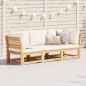 vidaXL Set de muebles para jardín 3 piezas con cojines madera acacia vidaXL Set de muebles para jardín 3 piezas con cojines madera acacia