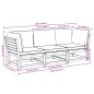 vidaXL Set de muebles para jardín 3 piezas con cojines madera acacia vidaXL Set de muebles para jardín 3 piezas con cojines madera acacia
