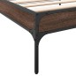 vidaXL Estructura cama madera ingeniería metal roble marrón 90x200 cm vidaXL Estructura cama madera ingeniería metal roble marrón 90x200 cm