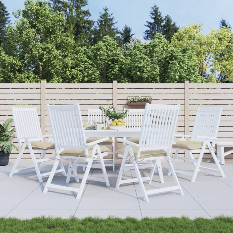 vidaXL Cojines de silla de jardín 6 uds tela Oxford beige 40x40x7 cm vidaXL Cojines de silla de jardín 6 uds tela Oxford beige 40x40x7 cm