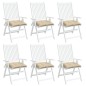 vidaXL Cojines de silla de jardín 6 uds tela Oxford beige 40x40x7 cm vidaXL Cojines de silla de jardín 6 uds tela Oxford beige 40x40x7 cm