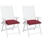 vidaXL Cojines silla de jardín 2 uds tela Oxford rojo tinto 40x40x7 cm vidaXL Cojines silla de jardín 2 uds tela Oxford rojo tinto 40x40x7 cm