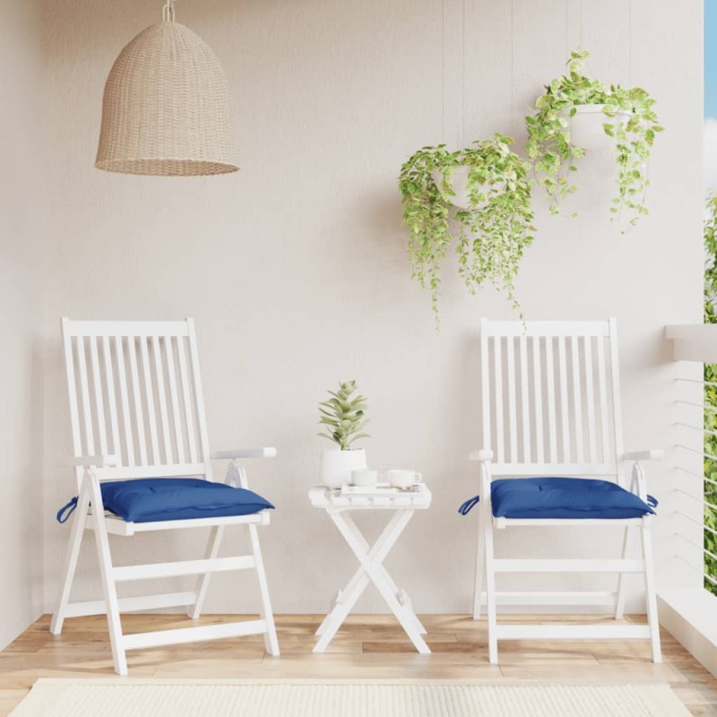 vidaXL Cojines de silla de jardín 2 uds tela Oxford azul 40x40x7 cm vidaXL Cojines de silla de jardín 2 uds tela Oxford azul 40x40x7 cm