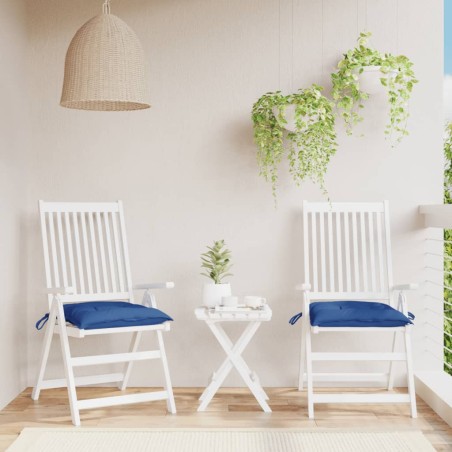 vidaXL Cojines de silla de jardín 2 uds tela Oxford azul 40x40x7 cm