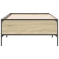 vidaXL Estructura cama madera ingeniería metal roble Sonoma 100x200 cm vidaXL Estructura cama madera ingeniería metal roble Sonoma 100x200 cm