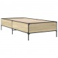 vidaXL Estructura cama madera ingeniería metal roble Sonoma 100x200 cm vidaXL Estructura cama madera ingeniería metal roble Sonoma 100x200 cm