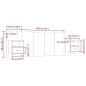 vidaXL Cabecero de cama con mesitas madera contrachapada roble Sonoma vidaXL Cabecero de cama con mesitas madera contrachapada roble Sonoma