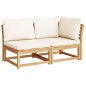 vidaXL Juego de muebles jardín 6 pzas con cojines madera maciza acacia