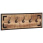 vidaXL Percheros 2 uds madera maciza de mango rugosa 80x8x25 cm vidaXL Percheros 2 uds madera maciza de mango rugosa 80x8x25 cm