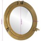 vidaXL Espejo de ojo de buey de pared aluminio y vidrio Ø50 cm vidaXL Espejo de ojo de buey de pared aluminio y vidrio Ø50 cm