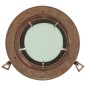 vidaXL Espejo de ojo de buey de pared aluminio y vidrio Ø30 cm