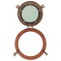 vidaXL Espejo de ojo de buey de pared aluminio y vidrio Ø30 cm
