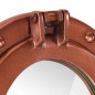 vidaXL Espejo de ojo de buey de pared aluminio y vidrio Ø30 cm