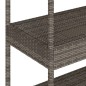 vidaXL Carrito de bar 3 niveles ratán PE y madera maciza acacia gris vidaXL Carrito de bar 3 niveles ratán PE y madera maciza acacia gris