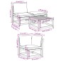 vidaXL Juego de muebles jardín 5 pzas con cojines madera maciza acacia vidaXL Juego de muebles jardín 5 pzas con cojines madera maciza acacia