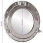 vidaXL Espejo de ojo de buey de pared aluminio y vidrio Ø38 cm vidaXL Espejo de ojo de buey de pared aluminio y vidrio Ø38 cm