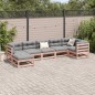 vidaXL Juego de sofás de jardín 7 pzas madera maciza de abeto Douglas vidaXL Juego de sofás de jardín 7 pzas madera maciza de abeto Douglas