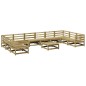 vidaXL Juego de sofás de jardín 11 pzas madera de pino impregnada vidaXL Juego de sofás de jardín 11 pzas madera de pino impregnada