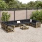 vidaXL Juego de sofás de jardín 11 pzas madera de pino impregnada vidaXL Juego de sofás de jardín 11 pzas madera de pino impregnada