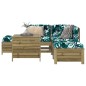 vidaXL Juego de sofás de jardín 6 piezas madera de pino impregnada vidaXL Juego de sofás de jardín 6 piezas madera de pino impregnada