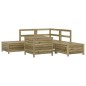 vidaXL Juego de sofás de jardín 6 piezas madera de pino impregnada vidaXL Juego de sofás de jardín 6 piezas madera de pino impregnada
