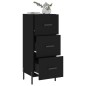 vidaXL Aparador de madera contrachapada negro 34,5x34x90 cm vidaXL Aparador de madera contrachapada negro 34,5x34x90 cm