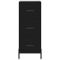 vidaXL Aparador de madera contrachapada negro 34,5x34x90 cm vidaXL Aparador de madera contrachapada negro 34,5x34x90 cm