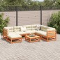vidaXL Set de sofás jardín 8 pzas con cojines madera pino marrón cera vidaXL Set de sofás jardín 8 pzas con cojines madera pino marrón cera