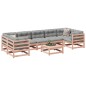 vidaXL Set de sofás jardín 8 pzas con cojines madera de abeto Douglas vidaXL Set de sofás jardín 8 pzas con cojines madera de abeto Douglas