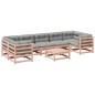 vidaXL Set de sofás jardín 8 pzas con cojines madera de abeto Douglas vidaXL Set de sofás jardín 8 pzas con cojines madera de abeto Douglas