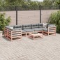 vidaXL Set de sofás jardín 8 pzas con cojines madera de abeto Douglas vidaXL Set de sofás jardín 8 pzas con cojines madera de abeto Douglas