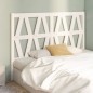 vidaXL Cabecero de cama madera maciza de pino blanco 126x4x100 cm vidaXL Cabecero de cama madera maciza de pino blanco 126x4x100 cm