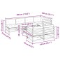 vidaXL Set de sofás jardín 8 pzas con cojines madera pino impregnada vidaXL Set de sofás jardín 8 pzas con cojines madera pino impregnada