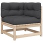 vidaXL Juego de sofás de jardín 8 pzas con conjines madera maciza pino vidaXL Juego de sofás de jardín 8 pzas con conjines madera maciza pino