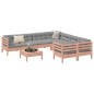 vidaXL Set de sofás jardín 9 pzas con cojines madera de abeto Douglas vidaXL Set de sofás jardín 9 pzas con cojines madera de abeto Douglas