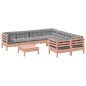 vidaXL Set de sofás jardín 9 pzas con cojines madera de abeto Douglas vidaXL Set de sofás jardín 9 pzas con cojines madera de abeto Douglas