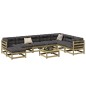 vidaXL Set de sofás jardín 9 pzas con cojines madera pino impregnada vidaXL Set de sofás jardín 9 pzas con cojines madera pino impregnada