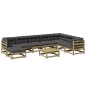 vidaXL Set de sofás jardín 9 pzas con cojines madera pino impregnada vidaXL Set de sofás jardín 9 pzas con cojines madera pino impregnada