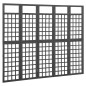 vidaXL Biombo/Enrejado de 5 paneles madera de abeto negro 201,5x180 cm vidaXL Biombo/Enrejado de 5 paneles madera de abeto negro 201,5x180 cm